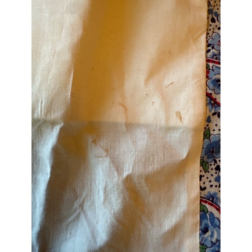 Vintage Half Apron With Paisley & White Panels Cotton Blend - Picture 3 of 4
